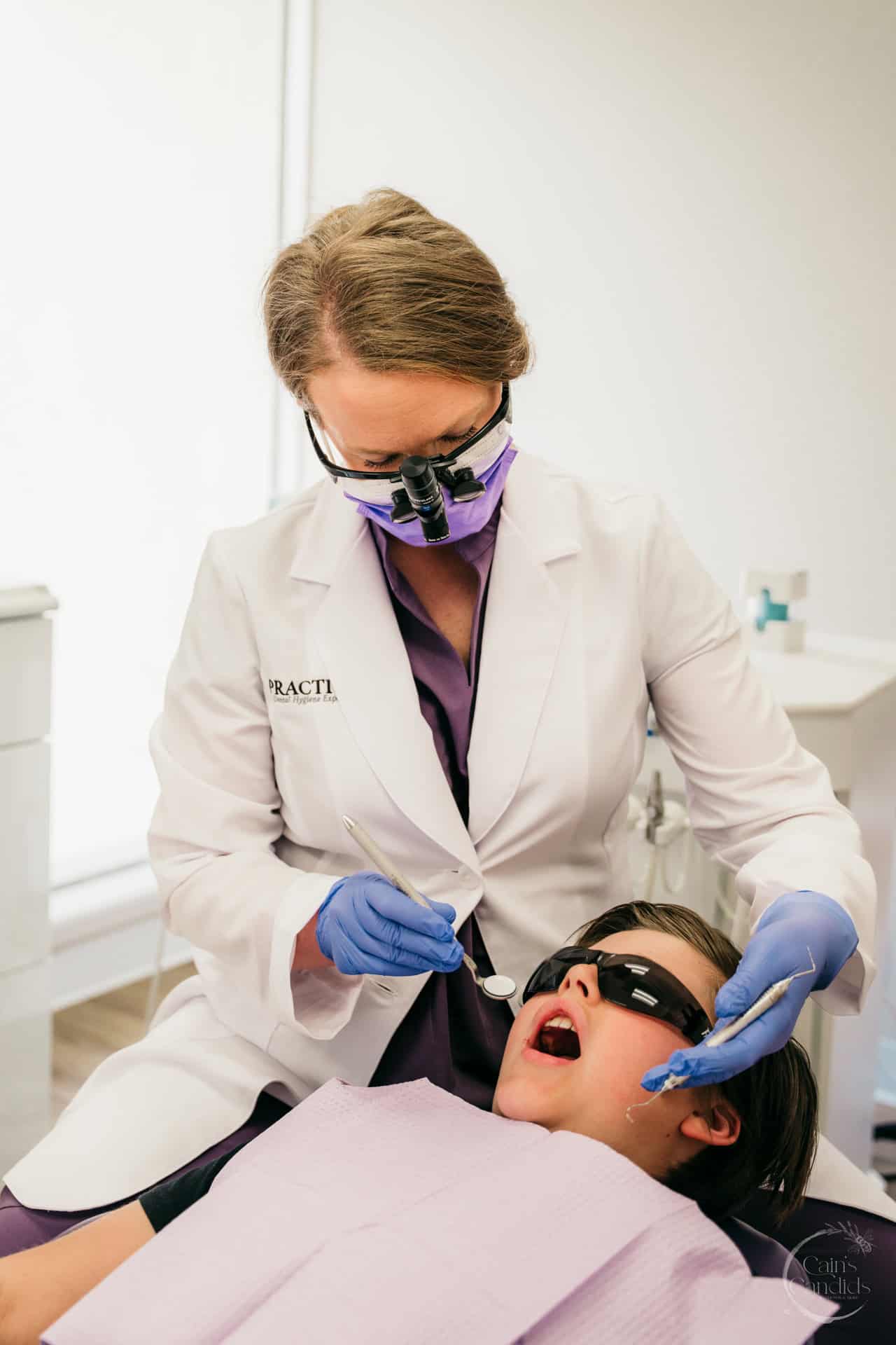 A bright and welcoming dental practice environment with dental tools