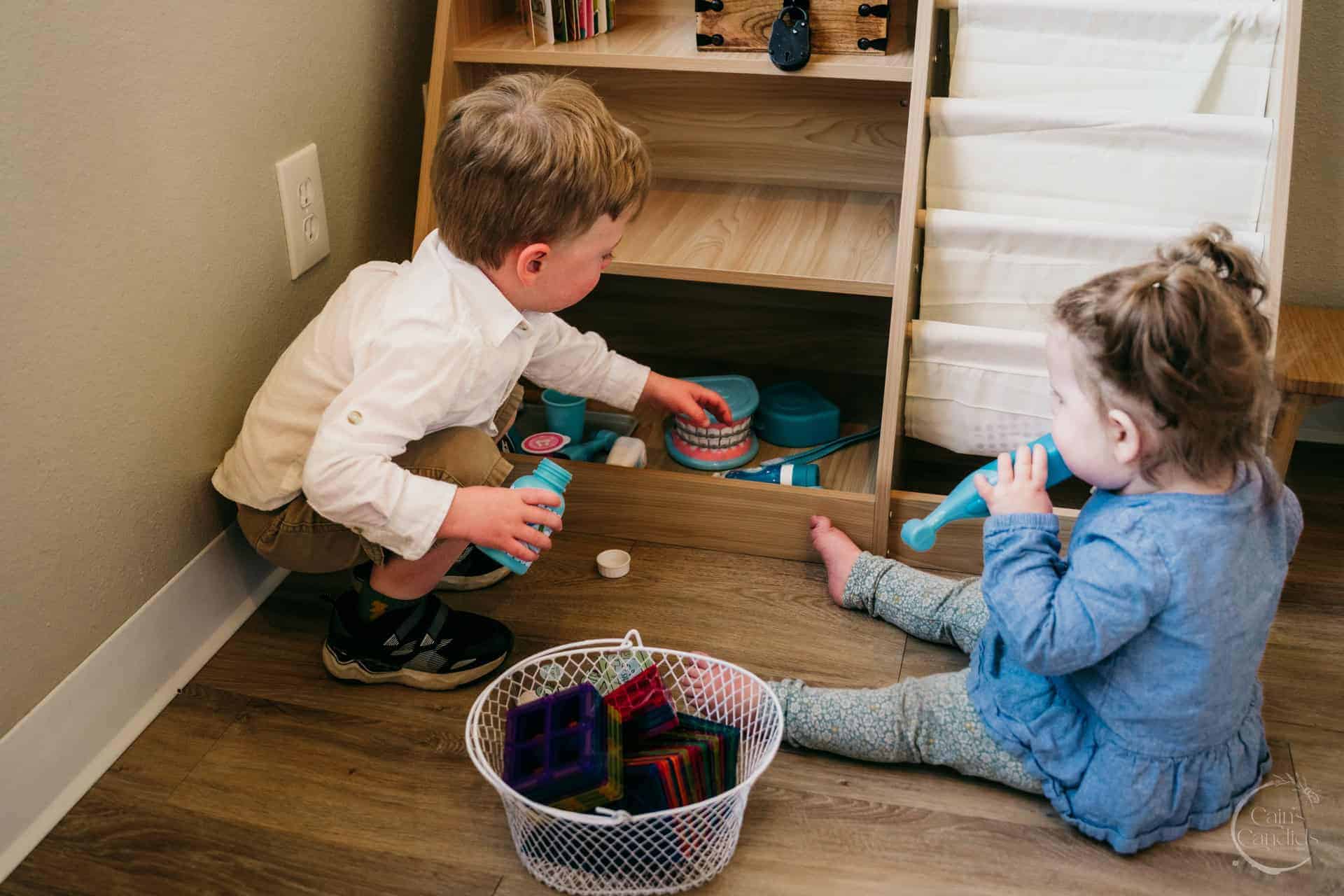 Dental hygienist explaining oral health using a dental chart
